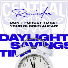 Don't forget to set your clocks AHEAD one hour when you go to bed tonight!  Daylight Savings Time starts