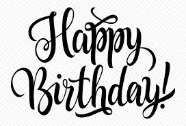 Spread some cheer on a special day with birthday images and pictures. Hd Black Happy Birthday Calligraphy Text Words Png Citypng