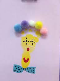 Toddler arts and crafts toddler art projects baby crafts preschool activities kids crafts toddler painting ideas easy crafts for toddlers toddler it's even great for babies and preschoolers! Pin By Bonnie Slaughter On Baby Room 2 Footprint Art Circus Crafts Toddler Art Projects Baby Art Projects