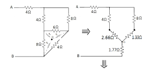 The star to delta conversion can be defined as the value of the resistor on any one side of the delta network, and the addition of all the. Electrical Circuits Network Theorems Solved Examples Problems On Star Delta Transformation Or Conversion