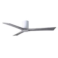 Shop Irene Hlk 3 Blade 60 Inch Gloss White Flushmount Paddle Fan With Light Kit Barn Wood Tone Blades Overstock 27551054