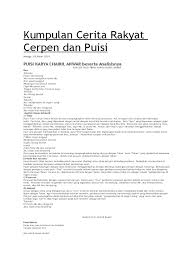 Maybe you would like to learn more about one of these? Kumpulan Cerita Rakyat Cerpen Dan Puisi