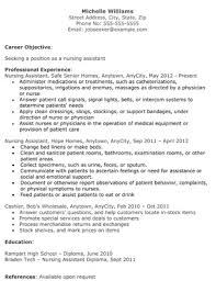 nursing assistant resume the resume