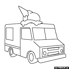 We found a picture of ice cream truck to color. Ice Cream Truck Coloring Page