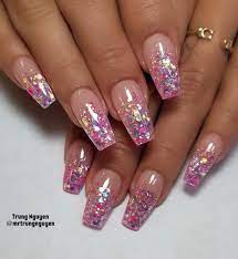 All Acrylic Nails Design Allacrylic Coloracrylic Nails Glitternails Nailswag Nailsonfleek Na Acrylic Nail Designs Glitter Gem Nails Nail Designs Glitter