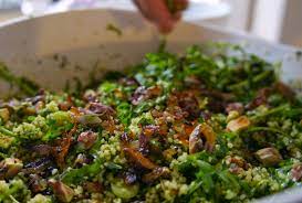 Saute for 10 minutes, stirring now & then until golden & soft. Ottolenghi S Green Couscous Notes Of Bacon