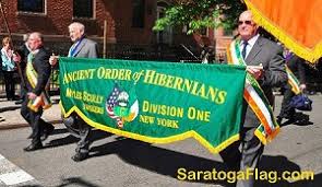 ...Custom PARADE BANNER- Ancient Order of Hibernians- EMBROIDERED