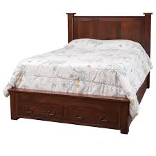 The height from bed slats to floor is 14 which is spacious enough to be a large storage space. Daniels Amish Treasure Full Pedestal Footboard Storage Bed With 2 Drawers On End Sprintz Furniture Platform Beds Low Profile Beds