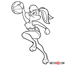 Check spelling or type a new query. How To Draw Lola Bunny Playing Basketball Sketchok Easy Drawing Guides