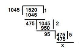 Year 1045 (mxlv) was a common year starting on tuesday (link will display the full calendar) of the julian calendar. Hcf Of 1045 1520 By Using Division Method Brainly In