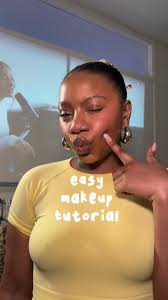 easy makeup tutorial! 🎀🍋✨ #makeuptutorial #simplemakeup #blackgirlmakeup  #fypシ