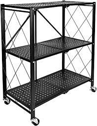 Get 10% off samsung neo qled tvs. Amazon Com Healsmart 3 Tier Heavy Duty Foldable Metal Rack Storage Shelving Unit With Wheels Moving Easily Organizer Shelves Great For Garage Kitchen Holds Up To 750 Lbs Capacity Black Hkshlffold28153403bv1 Furniture Decor