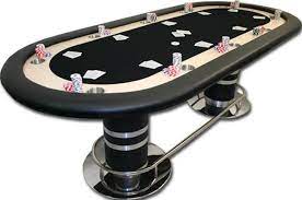 96 X 42 Texas Holdem Pedestal Poker Table Black Poker Table Texas Holdem Poker Poker