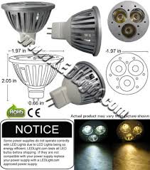 Shop 1 watt light bulbs & more lighting. Mr16 Gu5 3 Base Three 1 Watt Led 12 Volt Ac Or Dc Low Voltage Ledlight