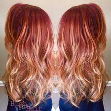 Fire And Ice Blonde Hair With Red Tips Color Melting Hair Cool Hair Color