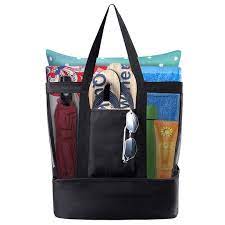 With a great mesh bag for beach outings, long gone are the days of tracking sand into the car after a day of fun. Amgra Extra Large Beach Bags And Totes Mesh Tote Bag With Pockets Zipper Lightweight