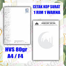 Desa sirnajaya rt 07 / 04 , kec. Jual Cetak Kop Surat Hvs 80gr 1 Rim 1 Warna Kota Bekasi Ach Merch Tokopedia