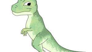 This is a simplified cartoon version of a tyrannosaurus rex. How To Draw A Cartoon T Rex Feltmagnet