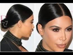 Kim K Inspired Center Split Braided Bun