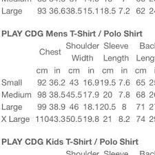 Available in a range of colours and styles for men, women, and everyone. Cdg Play Size Chart Www Macj Com Br