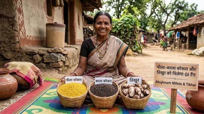 अबूझमाड़ की कृषि विरासत को मिलेगी दुनियाभर में पहचान, पीला-काला कोसरा और तिखुर को मिलेगा
