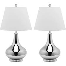 Shop kirkland's for stylish table lamps at low prices. Safavieh Pamela 27 In White Triple Gourd Ceramic Table Lamp With Off White Shade Set Of 2 Lit4095a Set2 The Home Depot