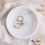 Amazon.com: Natural Marble Travertine Ring Dish Jewelry Tray ...