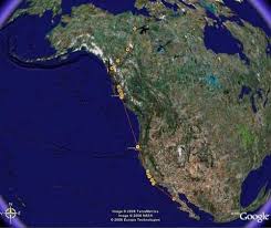 Share your story with the world. Tracking Data Overlay Example Over Google Earth Imagery In N America