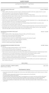 When writing your financial resume, you may want to highlight your experience with any software you may have used related to this area (microsoft excel, for. Risk Management Specialist Resume Sample Mintresume