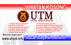 Cara memohon jawatan kosong di utm. Jawatan Kosong Utm Universiti Teknologi Malaysia 05 Jun 2017 Jawatan Kosong Kerajaan Swasta Terkini Malaysia 2021 2022