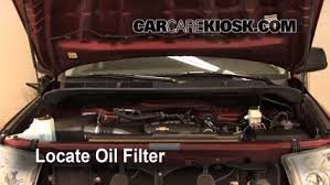 With a clean rag, wipe down the the oil filter attachment location. Oil Filter Change Toyota Tundra 2007 2013 2008 Toyota Tundra Sr5 4 7l V8 Crew Cab Pickup