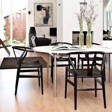 Ch24 Wishbone Chair Quick Ship Dining Chairs Wood Arm Chair Black Dining Room