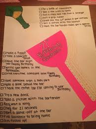 Checklist 21 Things To Do On Your 21st Birthday 21st Birthday Check List 21st Birthday Checklist 21st Birthday Signs Checklist 21st Birthday Girl