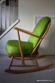 Vintage 1950s 60s Ercol Windsor Rocking Chair Blonde New Foam Re Upholstered Ebay 450 Ercol Furniture Ercol Rocking Chair Ercol Chair