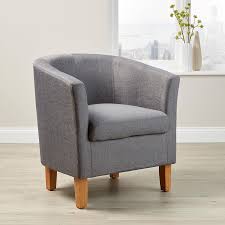 Color natural wood color(optional) detailed images french style. Light Grey Fabric Tub Chair Wooden Legs Armchair Living Room Modern Office 5056065427455 Ebay