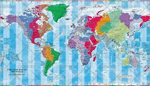 Time Zone Map Of The World Small By Cosmographics