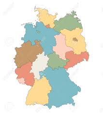 Das flächenmäßig mit abstand größte land in deutschland ist bayern mit 70.550 km² vor niedersachsen. Bunte Vektor Karte Von Deutschland Alle Bundeslander Auf Separaten Ebenen Lizenzfrei Nutzbare Vektorgrafiken Clip Arts Illustrationen Image 46075892