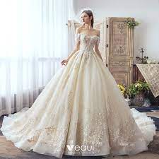 Entwickelt, um sich weiblich zu fã?hlen und spaã? Luxus Herrlich Ivory Creme Brautkleider Hochzeitskleider 2019 A Linie Off Shoulder Perlenstickerei Quaste Applikationen Perle Spitze
