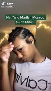 Half Wig W Marilyn Monroe Curls Video In 2020 Curly Hair Styles Black Hair Video U Part Wigs
