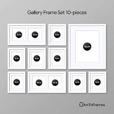 Amazon Com Arttoframes Picture Frame 5 Piece Wall Set 4 10x8 1 24x18 Inch White Frames White Display Mats Home Picture Frames Aqua Frames White Frame