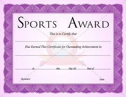 Sports Certificate Template Certificate Templates Certificate Format Award Template