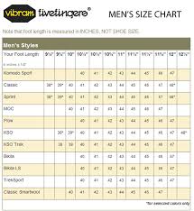 Vibram Size Chart Related Keywords Suggestions Vibram