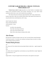 Contoh naskah drama 4 orang. Contoh Naskah Drama 4 Orang Tentang Persahabatan Pdf