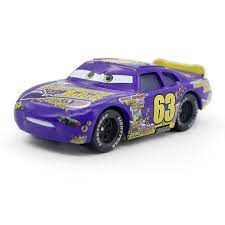 Pixar Cars No 63 Transberry Juice Diecast Metal Toy Car 1 55 Loose Brand New In Stock Mcqueen Alloy Car Toy For Childr Pixar Cars Disney Pixar Cars Disney Cars