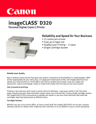 Canon imageclass d320 laser printer. Canon 7994a001 Specification Pdf Download Manualslib