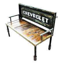 Chevrolet Truck Tailgate Bench Man Cave Furniture Ideas Raymond Guest At Recycled Salvage Design