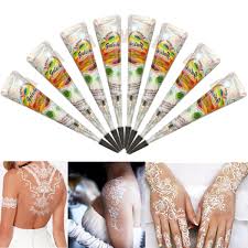 For instance, henna tattoos placed on the palms have been said to allow the person to be able to receive and offer blessings. White Body Art Henna Tattoo Cream Cream Cone Temporary Henna Tattoo Leg Drawing Painting Ink From Jiaogao 15 3 Dhgate Com
