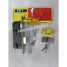 Harga lever set solid lv 605 x 300 // handle pintu kunci kamar mandi. Kunci Pintu Set Body Kunci Pelor Kunci Pintu Double Solid Bdp 40mm Cyl Maste R Key 60mm Sn Shopee Indonesia