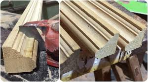 When cutting crown molding in this orientation the bottom of the molding goes against the fence (bottom of molding is decorative side). How To Make Timber Mouldings Woodworking Making Wood Crown Molding With A Router Youtube