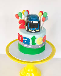 Rojos On Instagram Tayo The Little Bus A Custom Cake For An Awesome Boy On His 2nd Birthday Happy Birthday Mateo This Custom Cakes Cake Birthday